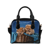 Pomeranian Puppies Shoulder Handbag (Model 1634)