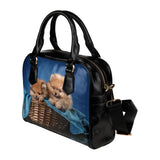 Pomeranian Puppies Shoulder Handbag (Model 1634)