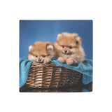 Pomeranian Puppies Women's Leather Wallet (Model 1611)