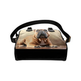Fawn French Bulldog Shoulder Handbag (Model 1634)