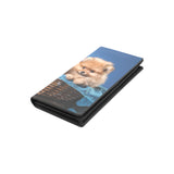 Pomeranian Puppies Women's Leather Wallet (Model 1611)