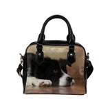 Border Collie Shoulder Handbag (Model 1634)