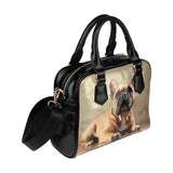 Fawn French Bulldog Shoulder Handbag (Model 1634)