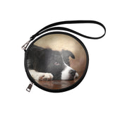 Border Collier Round Makeup Bag (Model 1625)