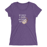 Love, Coffee and a Dog Ladies' short sleeve t-shirt