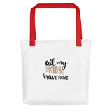 All my kids have paws Tote bag
