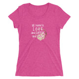 Love, Coffee and a Dog Ladies' short sleeve t-shirt