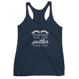 I show dogs that are prettier than you Women's Racerback Tank