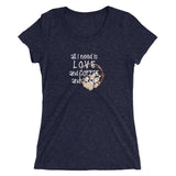 Love, Coffee and a Dog Ladies' short sleeve t-shirt