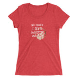 Love, Coffee and a Dog Ladies' short sleeve t-shirt