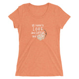 Love, Coffee and a Dog Ladies' short sleeve t-shirt