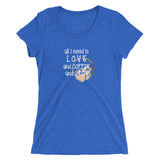 Love, Coffee and a Dog Ladies' short sleeve t-shirt