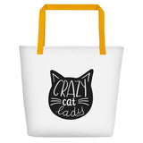 Crazy Cat Lady Beach Bag