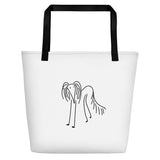 Saluki Stick Dog Large Bag