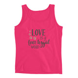 Love is a four legged word Ladies' Tank