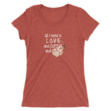 Love, Coffee and a Dog Ladies' short sleeve t-shirt