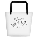 Whippet and Puppies Large Bag