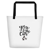 You me and the cats Beach Bag