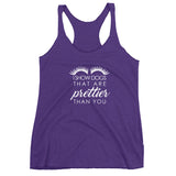 I show dogs that are prettier than you Women's Racerback Tank