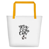 You me and the cats Beach Bag
