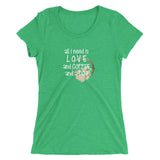 Love, Coffee and a Dog Ladies' short sleeve t-shirt