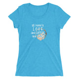 Love, Coffee and a Dog Ladies' short sleeve t-shirt